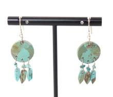 Gorgeous Pair of Turquoise Zuni Earrings