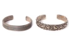Two Native American Silver Bracelets
