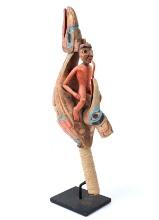 Wonderful PNW Wood Carved Rattle