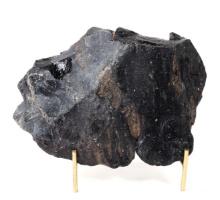 Large Raw Unpolished Obsidian Specimen w/Stand