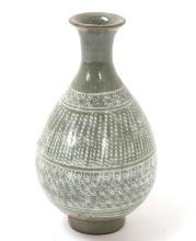 Beautiful Korean Celedon Glazed Vase