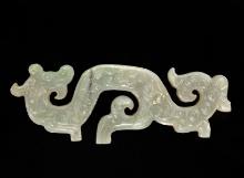 Chinese Hardstone Dragon Loong Yu Bi