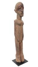 Heavy Lobi-Carved Wood Figure, Late 19th-Early 20th C.