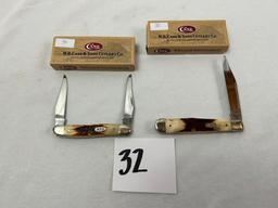 Case 1 Bld Red Stag. Item #01704 and 2 Blad Pocket Musrt Stag. Item 01707 - total of 2