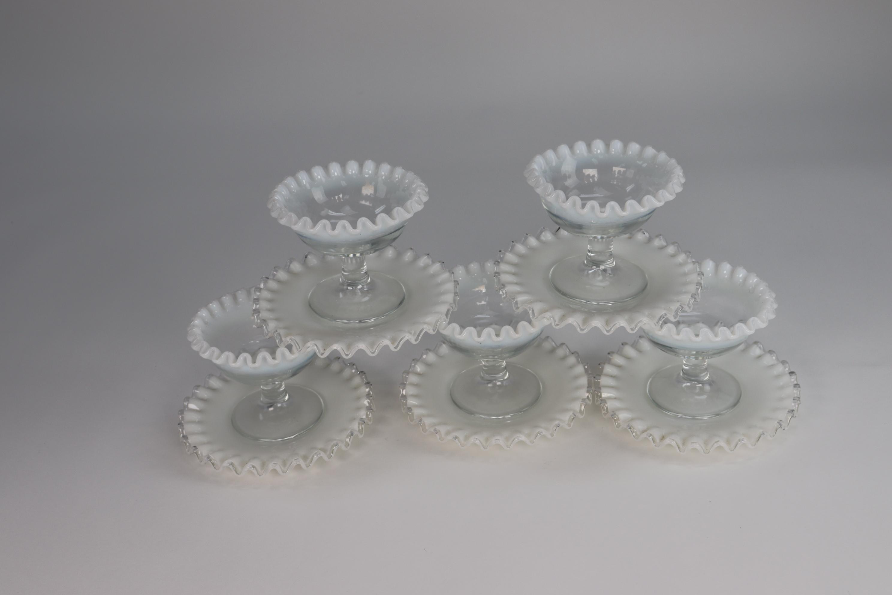 Fenton Dessert Cups with Plates