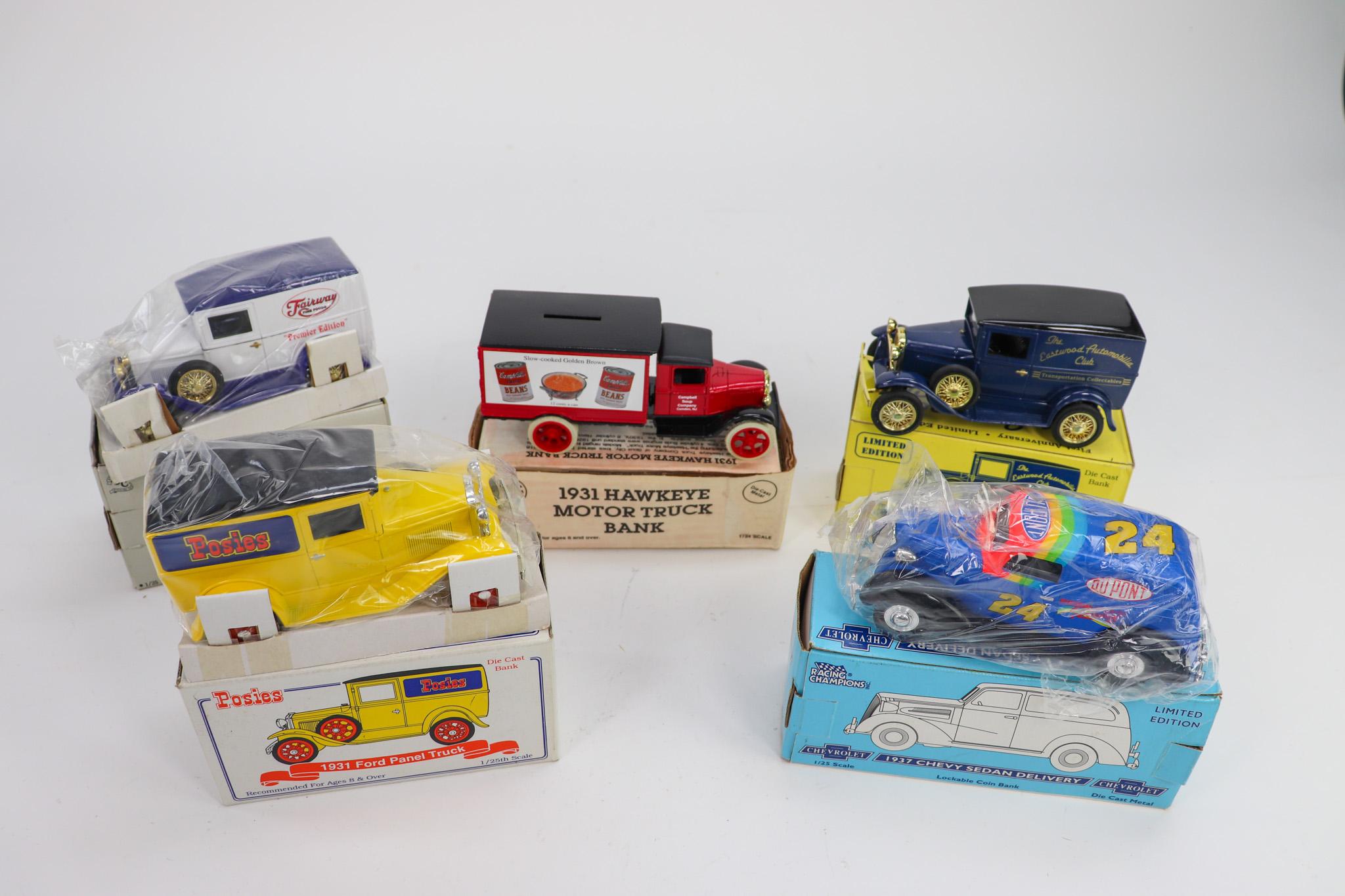 Vintage Die Cast Advertising Locking Banks