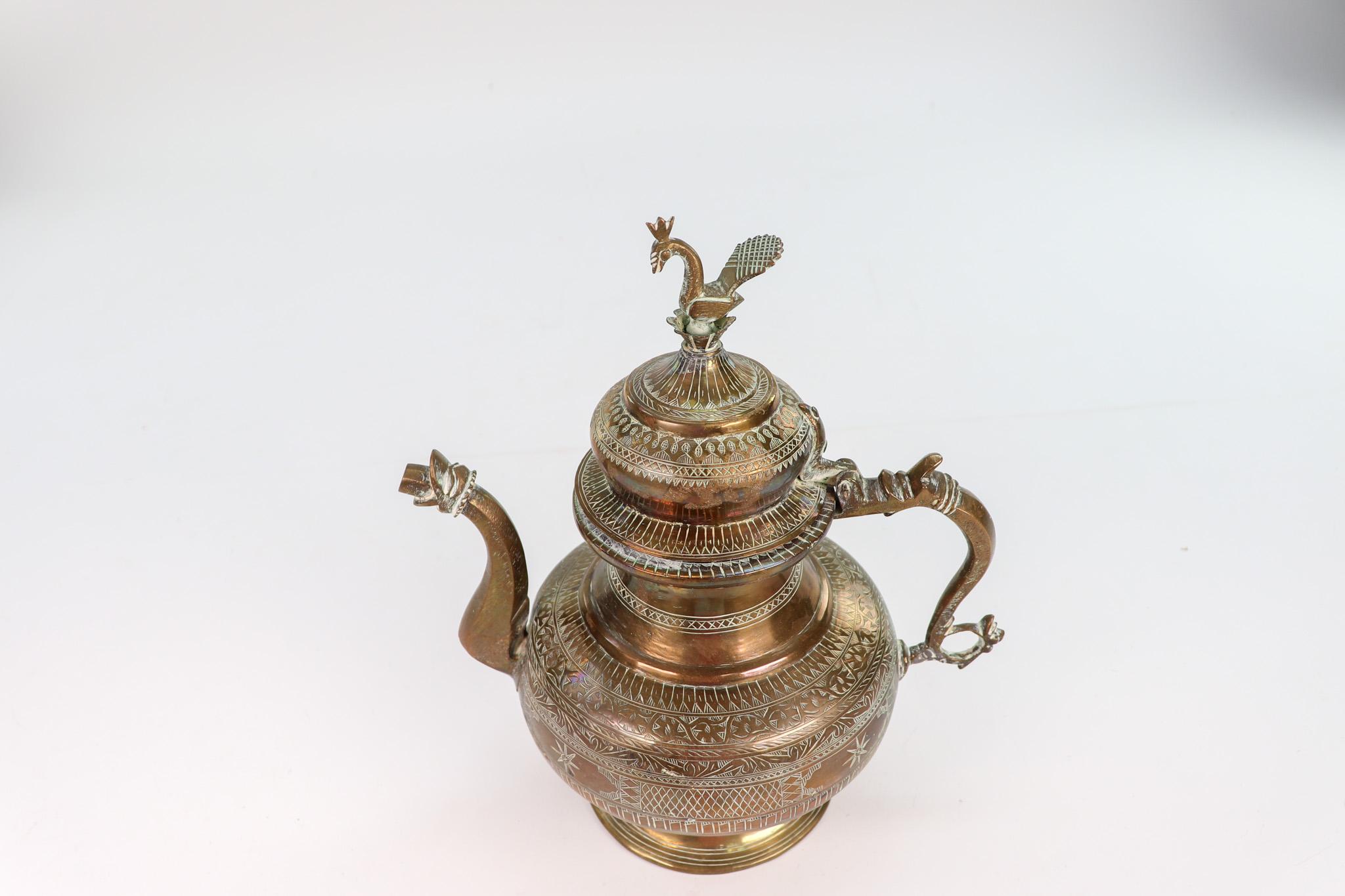 Vintage Brass Tea Pot