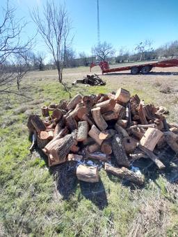 LARGE PILE OF FIRE WOOD