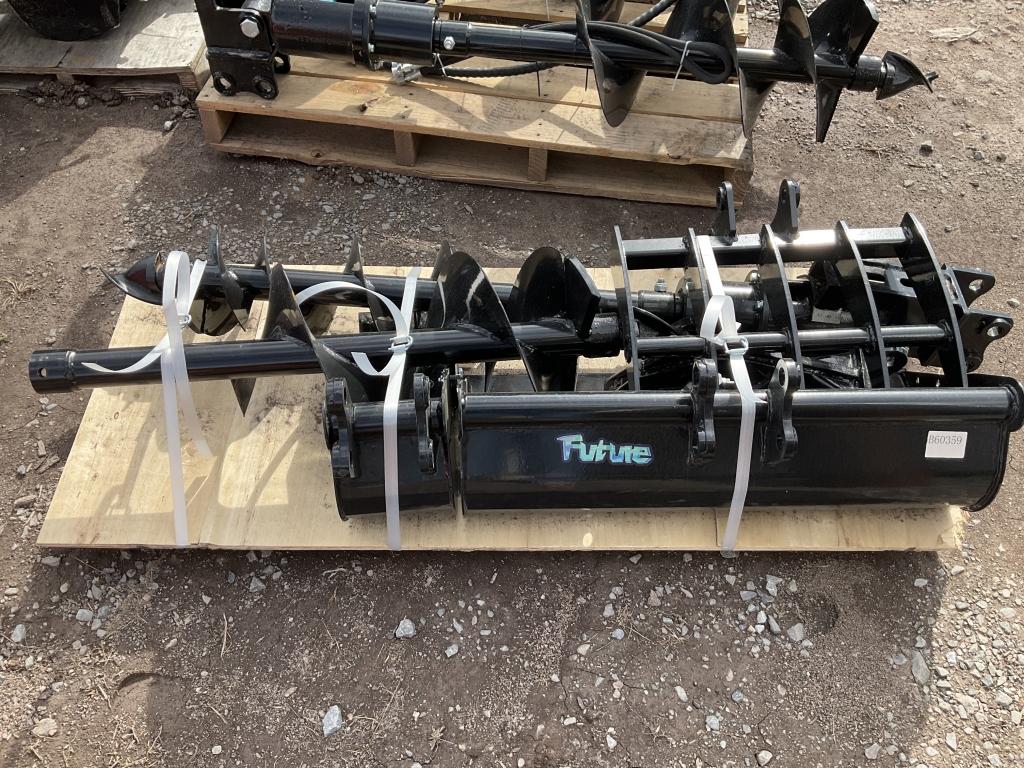 New 8 Piece Attachment Set for Mini Excavator