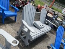 New Amish 4' Light Gray 2 Person Glider