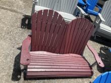 New Amish 2 Person Fan Back Swing