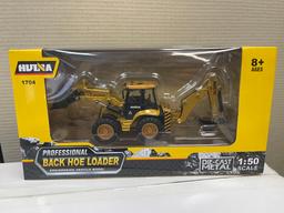 Brand New Die-Cast Metal 1:50 Scale Backhoe Loader (W155E)
