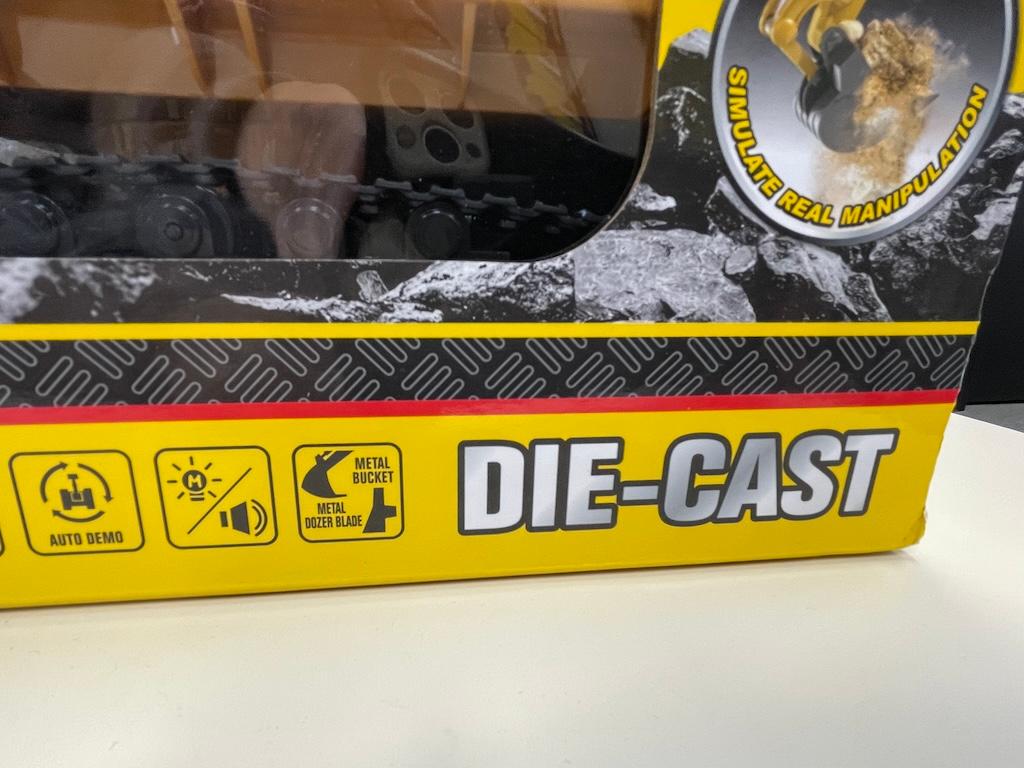 Brand New 11" Die Cast Remote Controlled Excavator (W166E)