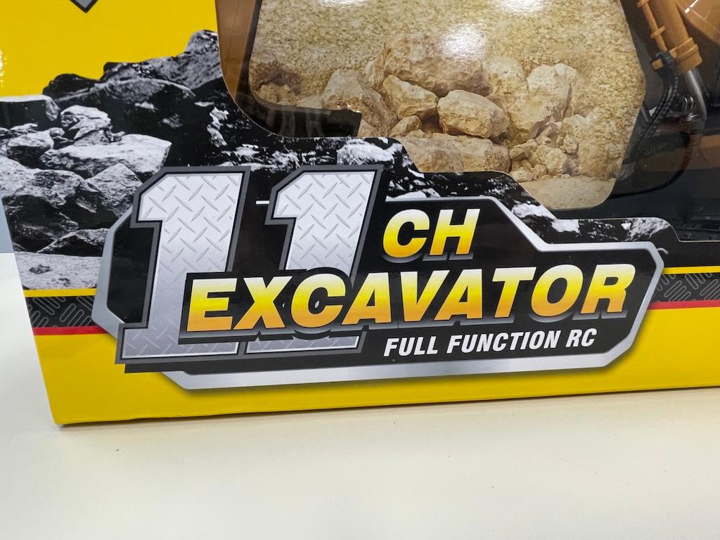 Brand New 11" Die Cast Remote Controlled Excavator (W166E)