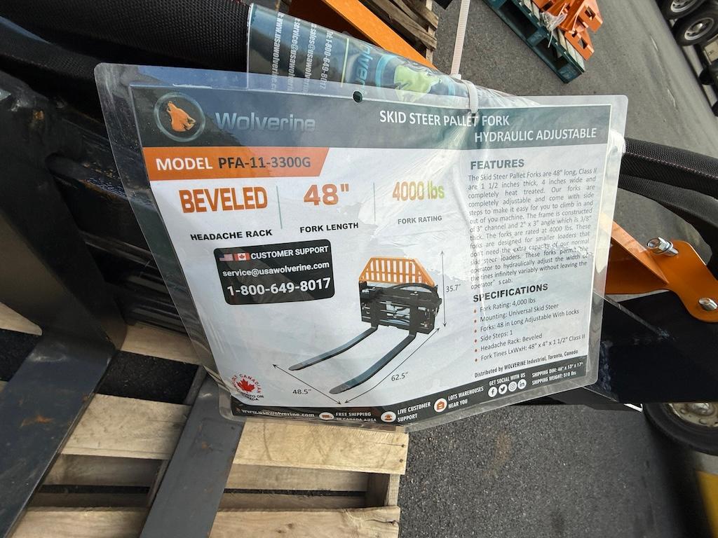 Brand New Wolverine Skid Steer Fork Attachment (WB30)