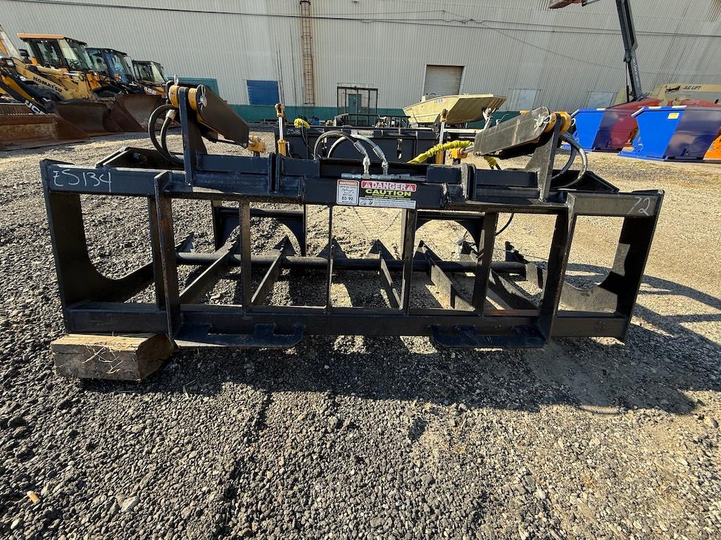 Brand New Skid Steer Rake Grapple Bucket Attachment (ES134)