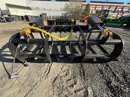 Brand New Skid Steer Rake Grapple Bucket Attachment (ES134)