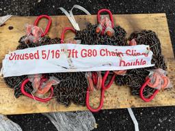 Brand New Lot of 8 Paladin 7ft Double Leg Lifting Chain Slings (W251)