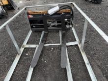Brand New Wolverine Skid Steer Hydraulic Fork Attachment (W209)
