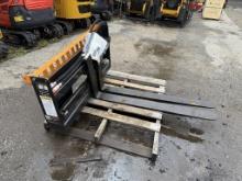 Brand New Wolverine Skid Steer Hydraulic Fork Attachment (W272)
