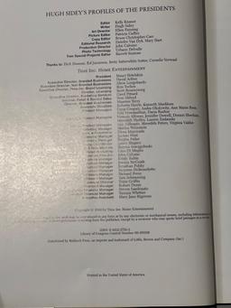 Hugh Sidey's Profiles of the Presidents Hardcover Book