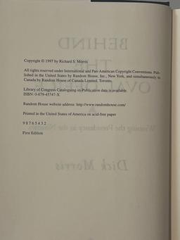 Behind the Oval Office by Dick Morris, First Edition, 1997