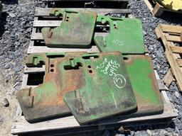 (5) John Deere Suitcase Weights OF jd 4455