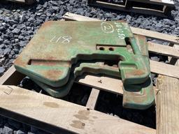 (2) John Deere 47kg Suitcase Weights off JD 4250