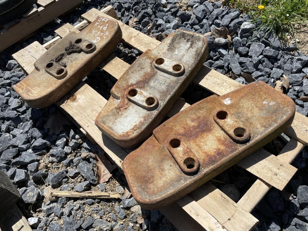 (3) Front Bracket Weights off FORD Tractor