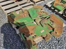 (8) JOhn Deere suitcase weights off JD 7200R