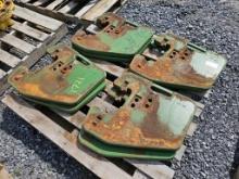 (8) John Deere Suitcase weights off JD 7200R
