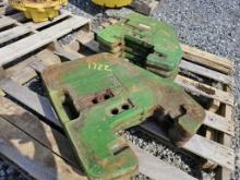 (8) John Deer Suitcase weights off JD 6115M