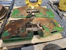 (8) JOhn Deere suitcase weights off JD 7200R