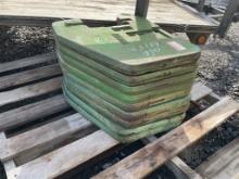 (9) John Deere Suitcase weights off JD 6115R