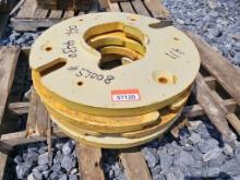 (4) John Deere wheel weights off JD 4430