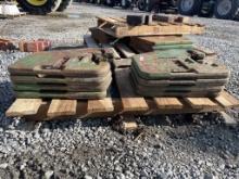 (8) JOhn Deere Suitfcase weights off JD 6110M