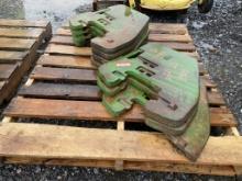 (7) John Deere Suitcase weights off JD 8400