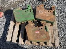 (9) JOhn Deere Suitcase weights off JD 8200
