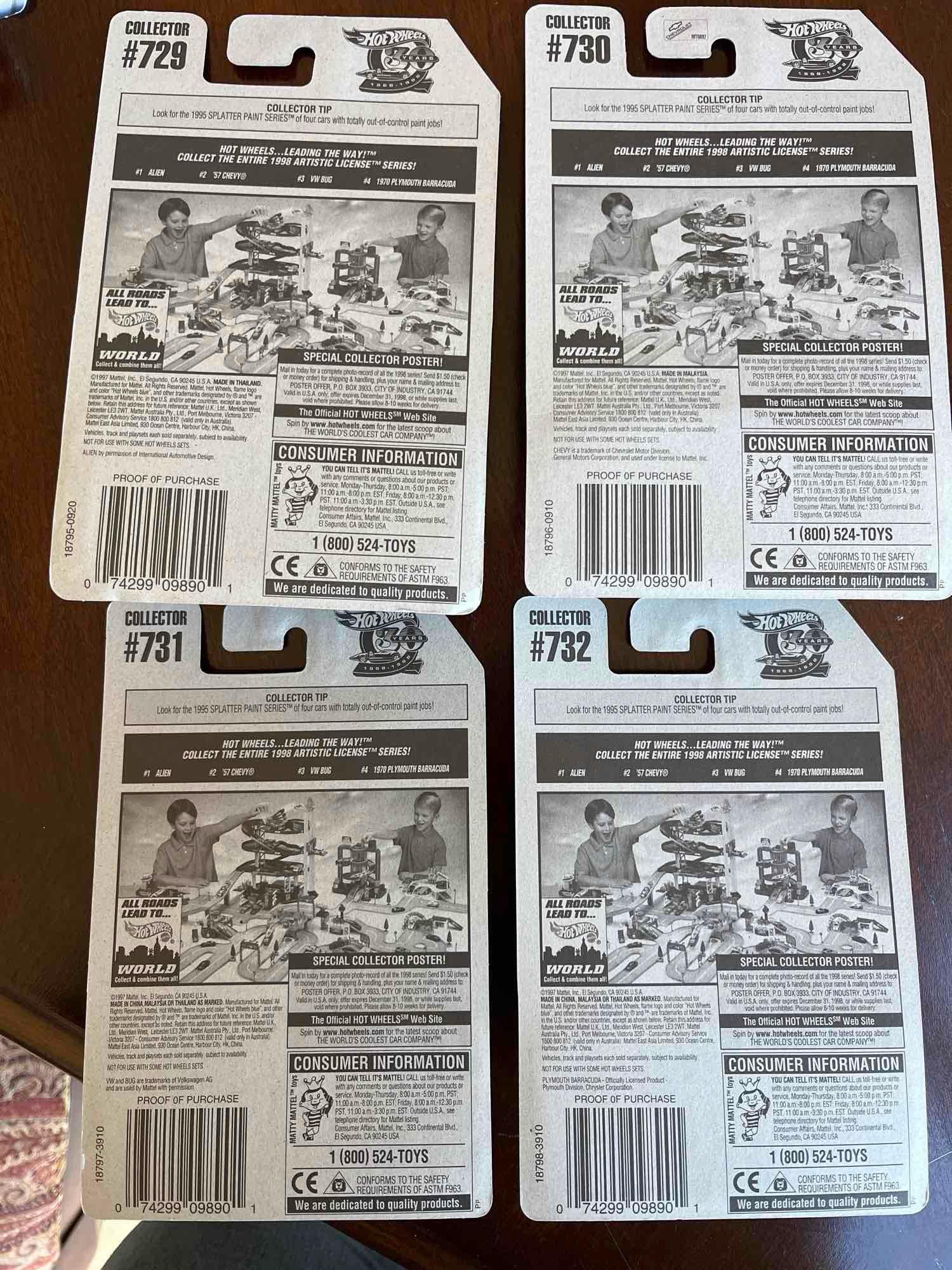 Hot Wheels Artistic License Series, 4 pc set