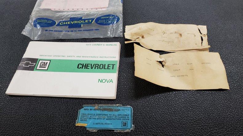 1971 Chevrolet Nova Coupe - 3-owner Vehicle, NUMBERS MATCHING 350 V8