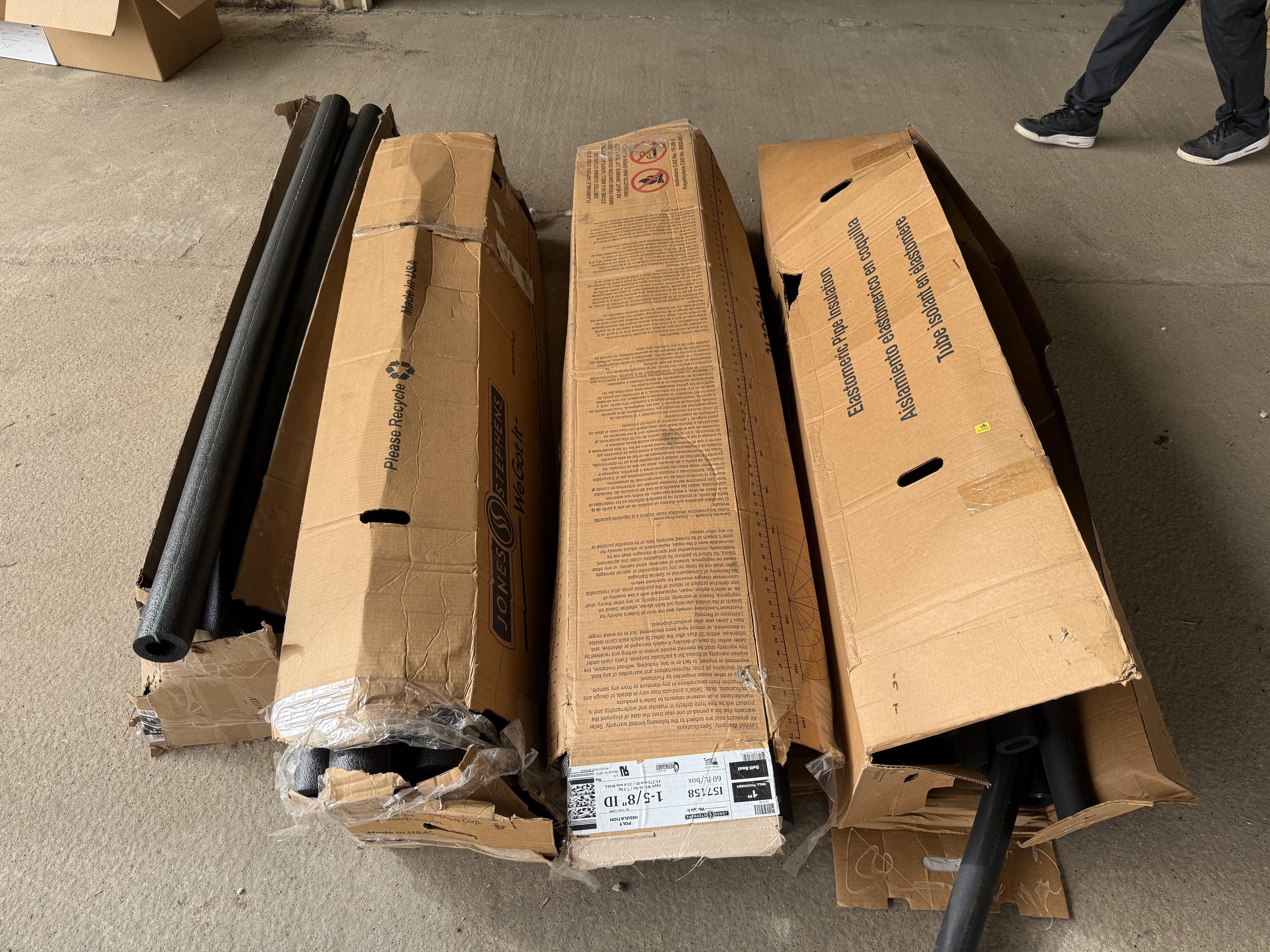(4 Boxes) 1-5/8" ID Poly Insulation