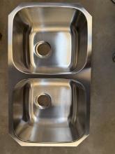 (14) Undermount Stainless Steel Double Bowl Sink