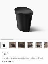 NEW** Veil® One-piece compact elongated smart toilet, dual-flush