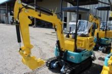 NEW MACHPRO 13.5hp 1 Ton Mini Excavator Trench Digger with Ceiling,Mechanical thumb clamp, USA Stock