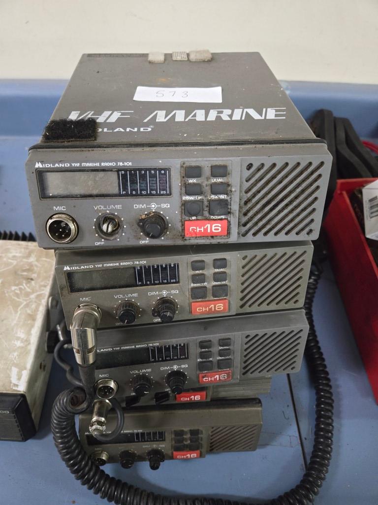 5 Midland Marine Radios