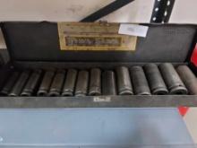 14 piece 1/2" Deep impact socket set standard