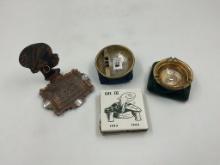 2 bingbag ashtrays - african lady - gus match holder