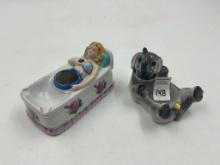 Vintage Porcelain Naught Blonde- MCM Nodder Elephant