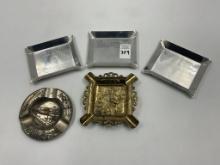 5 misc - heavy bronze man smoking cigar - international falls mn. - 3 1967 GE appliance