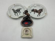 4 misc - metal horse - bnb usa horse - large japan norleans horse - large japan norleans horse